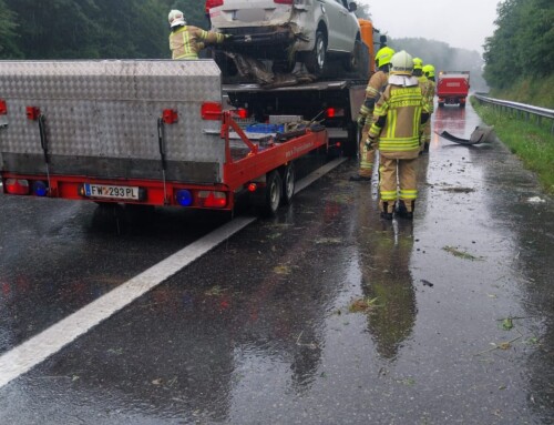 3 Einsätze auf der Westautobahn bei strömendem Regen