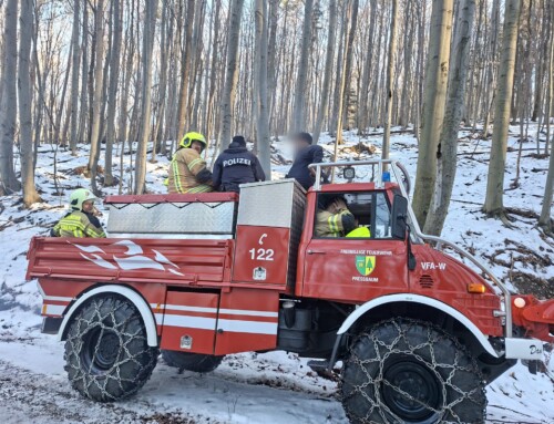 Fahrzeug auf Forststraße geborgen